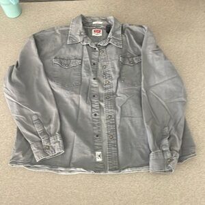 .men’s Wrangler jean shirt gray 3XL